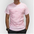 Svetlo-ružové unisex tričko pokryté guličkami zo suchého zipsu